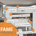Miniatyrbild 4 av 6: Köksmöbel Fame-Line, 40 cm, PT Ek, Bordeaux hög glans, Antracit, Vicco