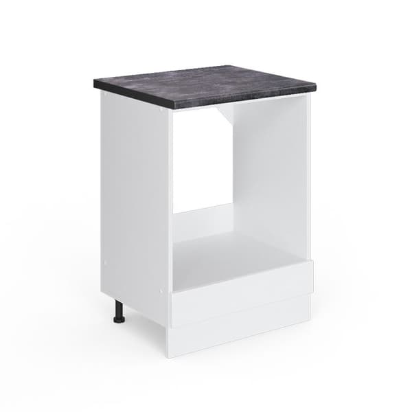 R-Line skåp för ugn, 60 cm, PT antracit, vit högglans, vit, Vicco