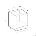 Miniatyrbild 3 av 4: Furnitur för ugn R-Line, 60cm utan PT, Vit hög glans, Vit, Vicco