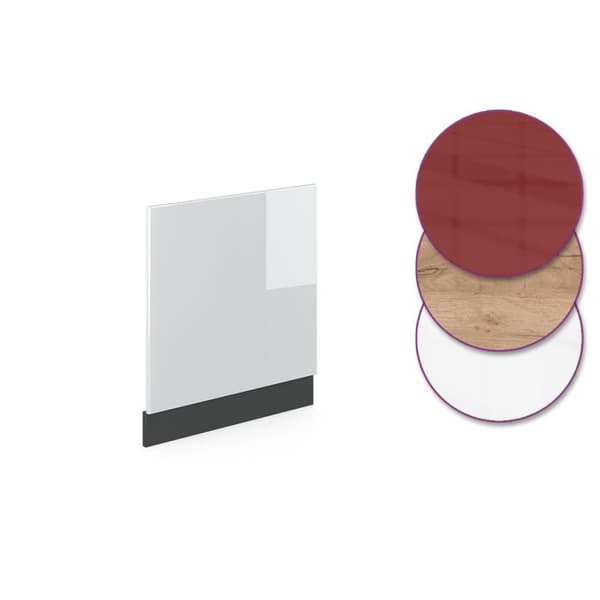 Façade R-Line, 60cm, PT Marmor, Vit högblanka, Antracit, Vicco