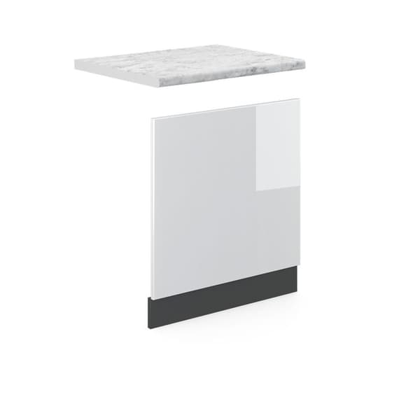 Façade R-Line, 60cm, PT Marmor, Vit högblanka, Antracit, Vicco