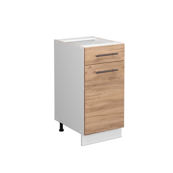 Meubel kök Fame-Line, 40cm utan PT, Guldstark ek, Vit, Vicco