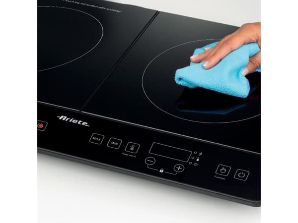 Ariete 1998/00, Musta, Työtaso, 58 cm, Vyöhykeinduktiokeittotaso, Keraaminen, 2 vyöhykettä(t)