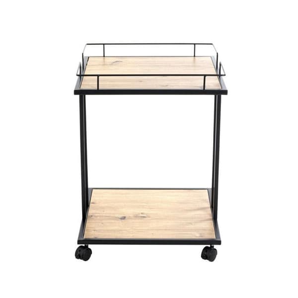 Köksvagn "ascola" 60cm Svart &amp; Ek - Paris Prix