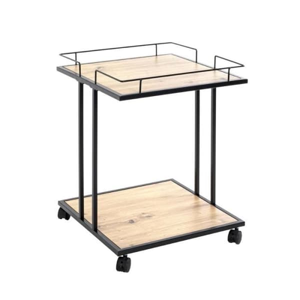 Köksvagn "ascola" 60cm Svart &amp; Ek - Paris Prix