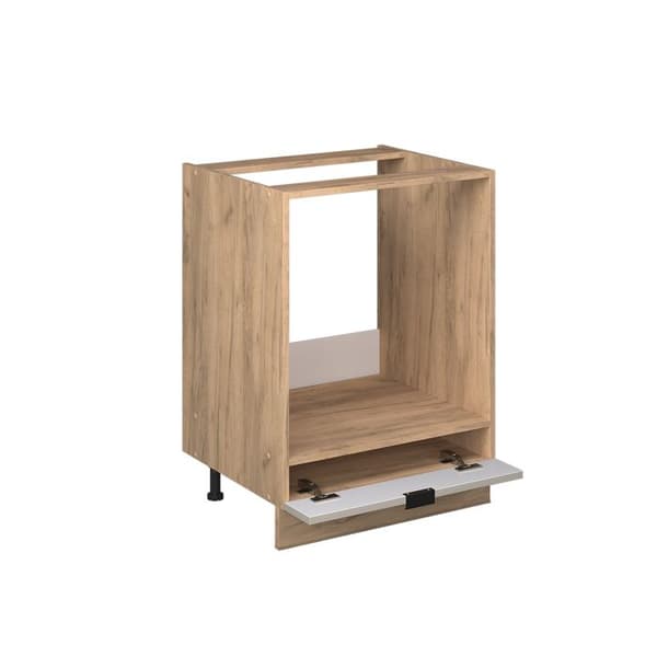Fame-Line ugnsskåp, 60cm, PT Marble, GreyBeige, Gyllene styrka ek, Vicco
