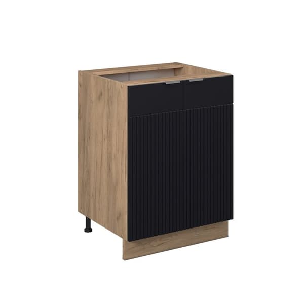 Fame-Line köksunderdel, 60cm utan PT, svartrandig, gyllene ek, Vicco