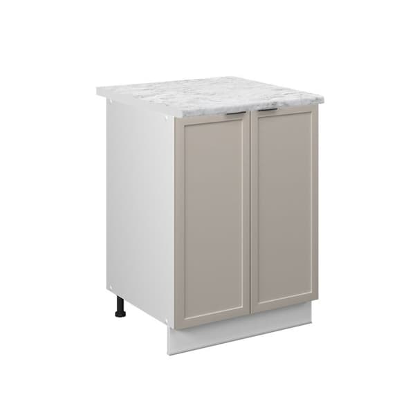 Fame-Line köksbasenhet, 60cm, PT Marble, GreyBeige, White, Vicco