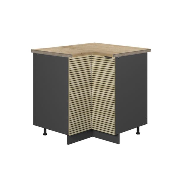 Fame-Line hörnskåp, 80,5 cm, PT Ek, Ekpanel, Antracit, Vicco