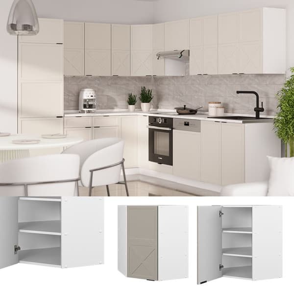 Fame-Line köksvägg, 57cm, GreyBeige, White, Vicco