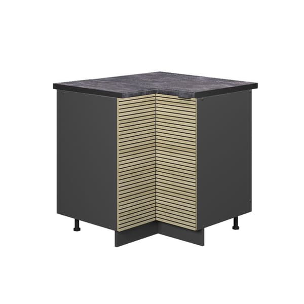 Fame-Line hörnskåp, 80,5 cm, PT antracit, ekpanel, antracit, Vicco