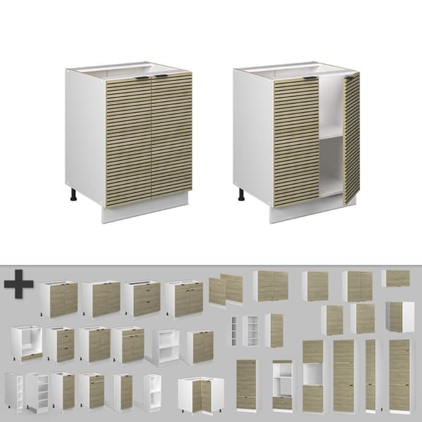 Fame-Line köksunderdel, 60cm, PT Marble, Ekpanel, Vit, Vicco
