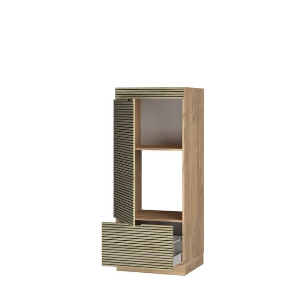 Fame-Line mikrovågsskåp, 60cm, Ekpanel, Guldstyrka ek, Vicco