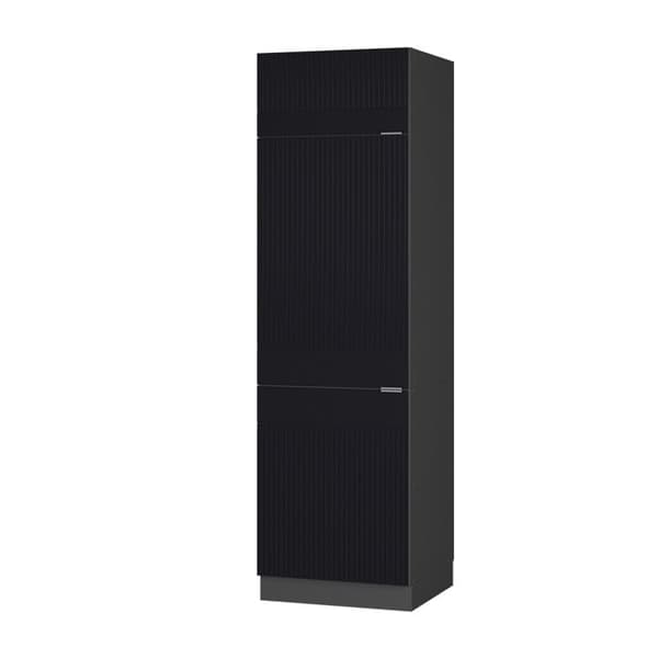 Fame-Line kylskåp, 60cm, Randig svart, Antracit, Vicco