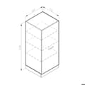 Miniatyrbild 3 av 6: R-Line högskåp, 60cm, Noble grey, White, Vicco