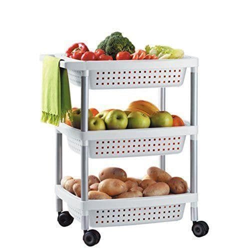 Tatay Desserte Multi-Användning 3 Nivåer Plast Vit 52 x 36 x 63 cm - 7738001