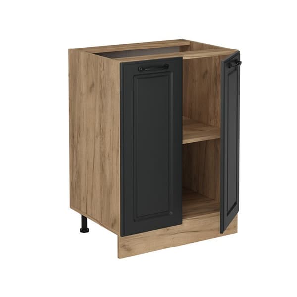 Köksbänk R-Line, 60cm utan PT, Antracitlandsbygd, Guld ek, Vicco