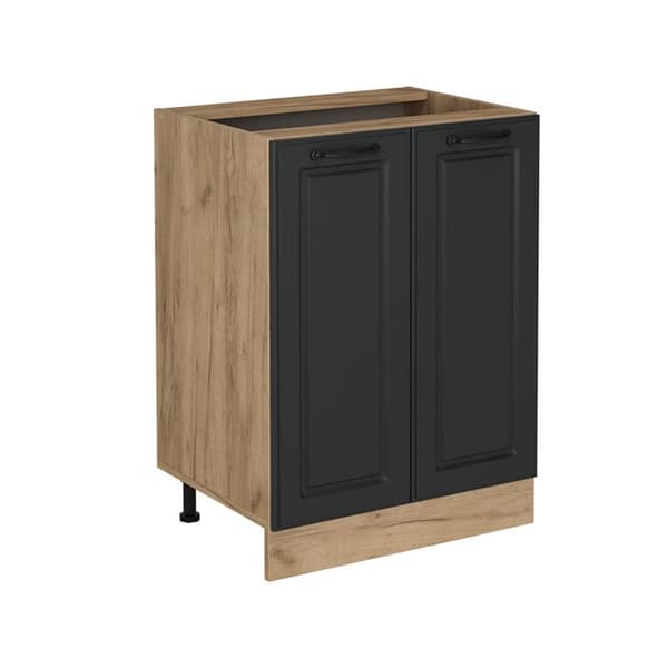 Köksbänk R-Line, 60cm utan PT, Antracitlandsbygd, Guld ek, Vicco