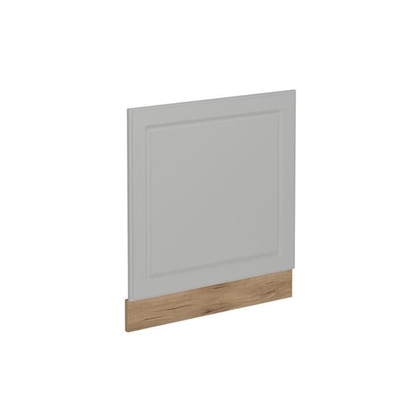 Diskret front för R-Line diskmaskin, 60 cm utan PT, Lantlig vit, Guld ek, Vicco