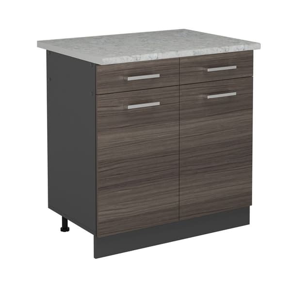 Köksskåp R-Line, 80 cm PT Marmor, Grå ädel, Antracit, Vicco