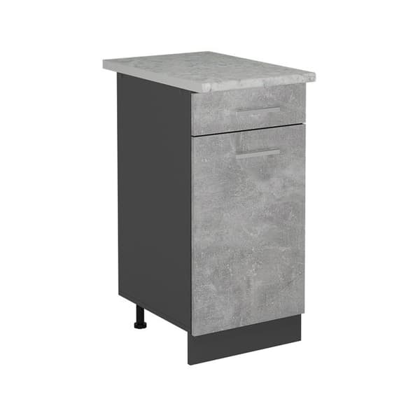 Köksmöbel R-Line, 40 cm PT Marmor, Betong, Antracit, Vicco