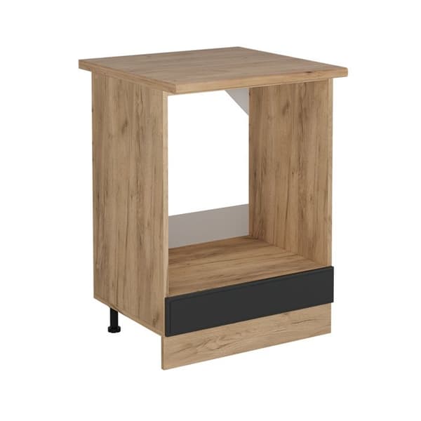 Meuble för ugn R-Line, 60cm, PT Ek, Antracit landsbygd, Guld ek, Vicco
