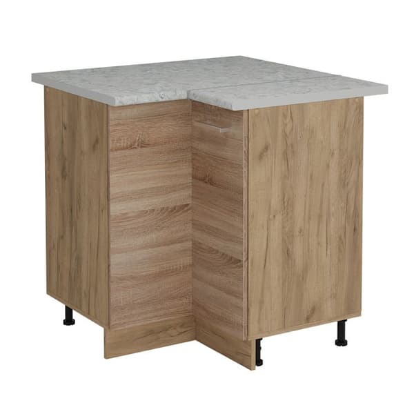 Hörnsoffa R-Line, 75.6cm PT Marmor, Sonoma, Gyllene ek, Vicco