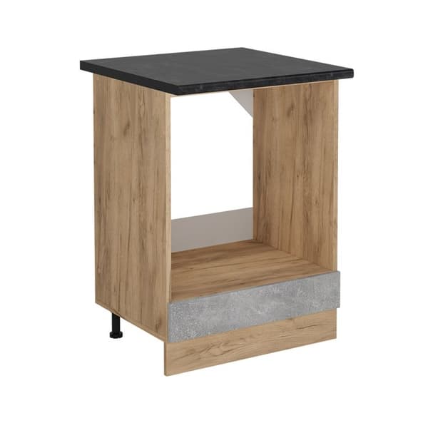Ugnsmöbel R-Line, 60cm, PT Antracit, Betong, Guld ek, Vicco