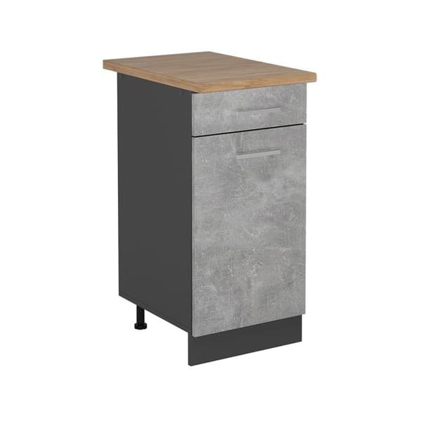 Köksmöbel R-Line, 40cm, PT Ek, Betong, Antracit, Vicco