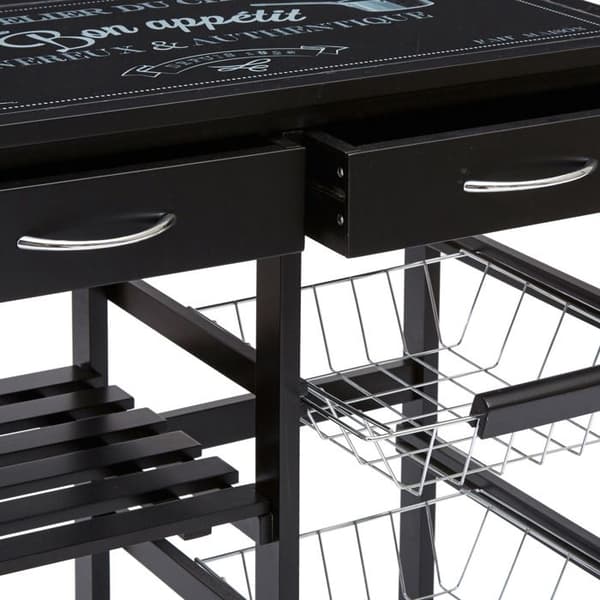 Atmosphera - Desserte de cuisine Gustaf - H. 61 cm - Svart