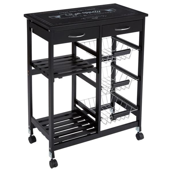Atmosphera - Desserte de cuisine Gustaf - H. 61 cm - Svart