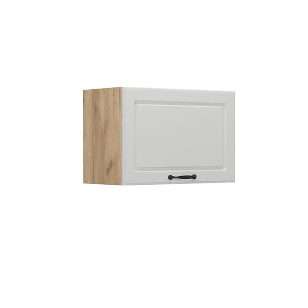 Köksöverskåp R-Line, 60cm Platt, Vit landsbygd, Guldbrun ek, Vicco