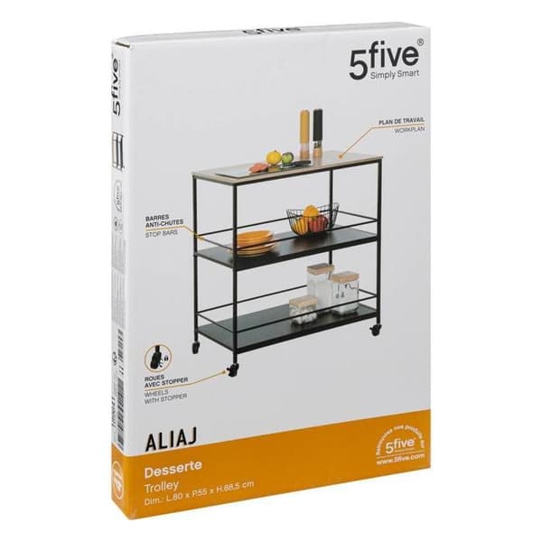 5five - dessert grand modèle 2 nivåer "aliaj" svart
