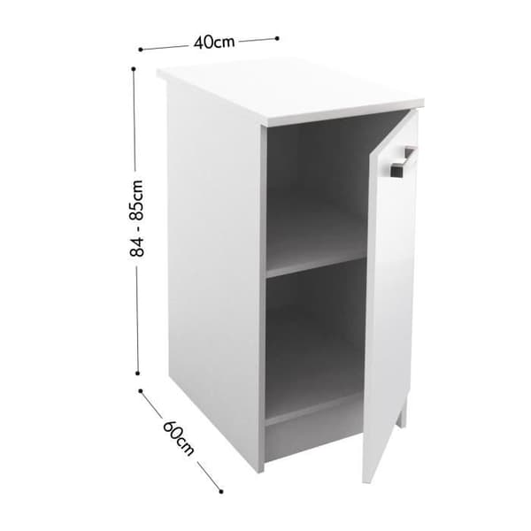 START Köksunderdel L 40 cm - Blank vit