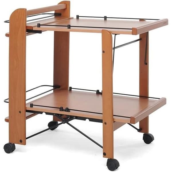 Desserte Foppapedretti Carrello Ciliegio Moderna i Trä Svart, Valnöt