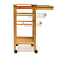 Miniatyrbild 5 av 6: Relaxdays JAMES Bamboo Trolley med 4 hjul Bricka Låda Kökshyllor HxBxD: 80,5 x 37 x 37 cm, Natural