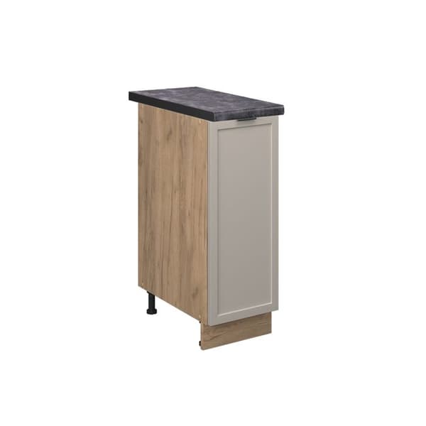 Köksmöbel Fame-Line, 30 cm, PT Anthracite, Gråbeige, Guld ek, Vicco
