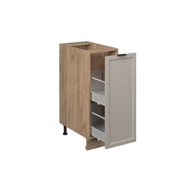 Köksmöbel Fame-Line, 30 cm utan PT, Gråbeige, Guldådrad ek, Vicco