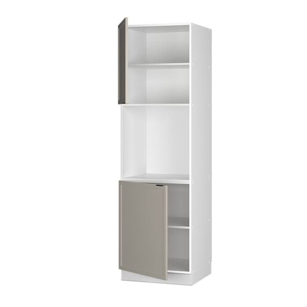 Fame-Line köksskåp, 60 cm med öppna hyllor, GråBeige, Vit, Vicco