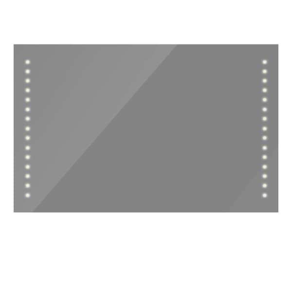 vidaXL Veggspeil med LED-lys 100 x 60 cm (L x H)