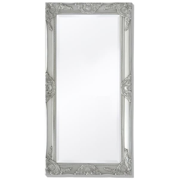 vidaXL Väggspegel i barockstil 100x50 cm silver