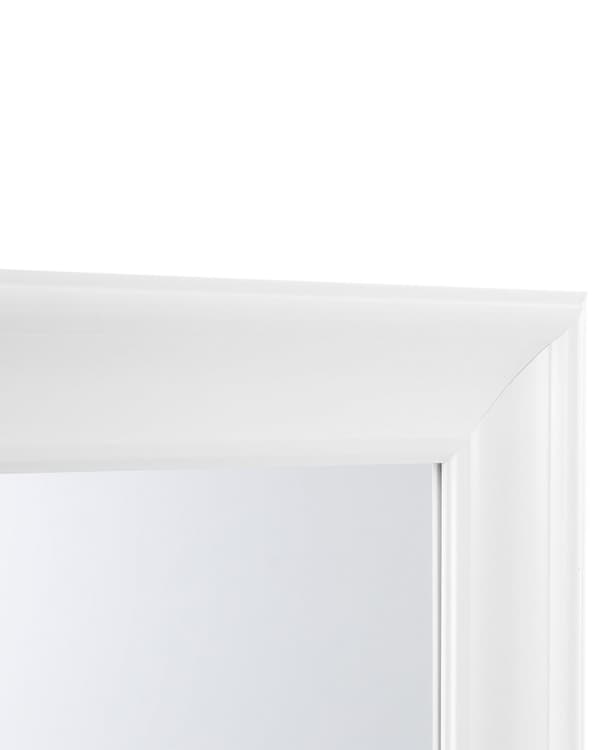 Hängande Väggspegel Vit 61 x 91 cm Syntetiskt Material Skandinavisk Inspiration Minimalistisk Stil