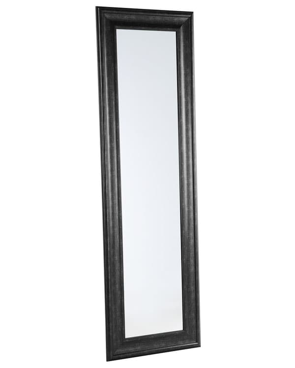 Hängande Väggspegel Svart 51 x 141 cm Syntetiskt Material Skandinavisk Inspiration Minimalistisk Stil