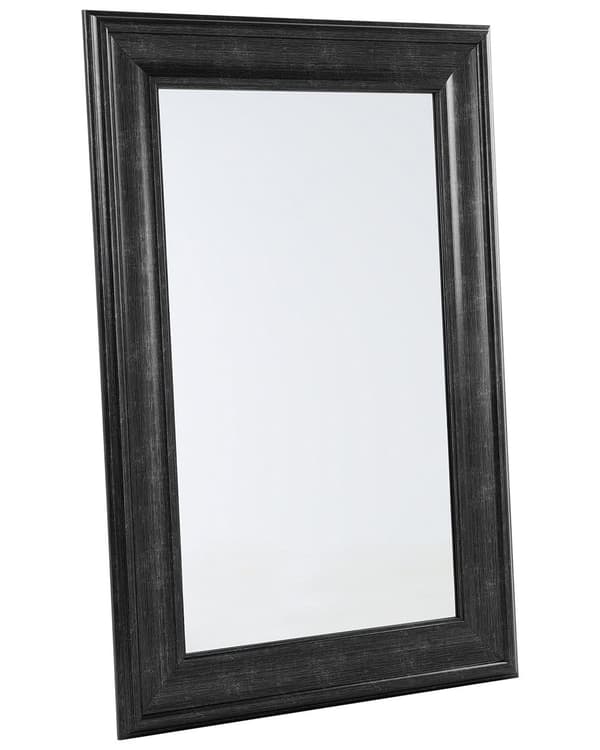 Hängande Väggspegel Svart 61 x 91 cm Syntetiskt Material Skandinavisk Inspiration Minimalistisk Stil