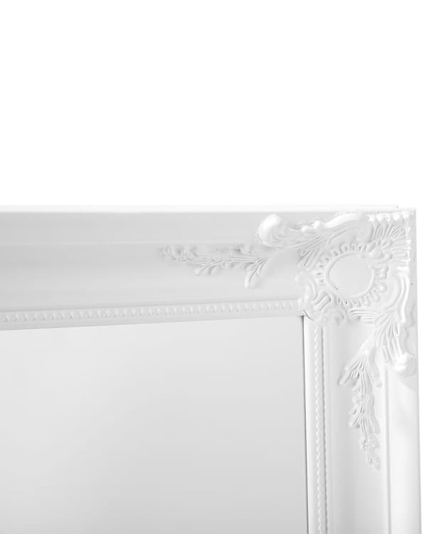 Hängande Väggspegel Vit 51 x 141 cm Syntetisk Dekorativ Ram Vardagsrum Vardagsrum Sovrum Klassisk Fransk Stil
