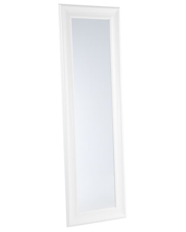 Hängande Väggspegel Vit 51 x 141 cm Syntetiskt Material Skandinavisk Inspiration Minimalistisk Stil