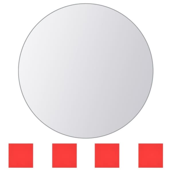 vidaXL Speilfliser 8 stk rund glass