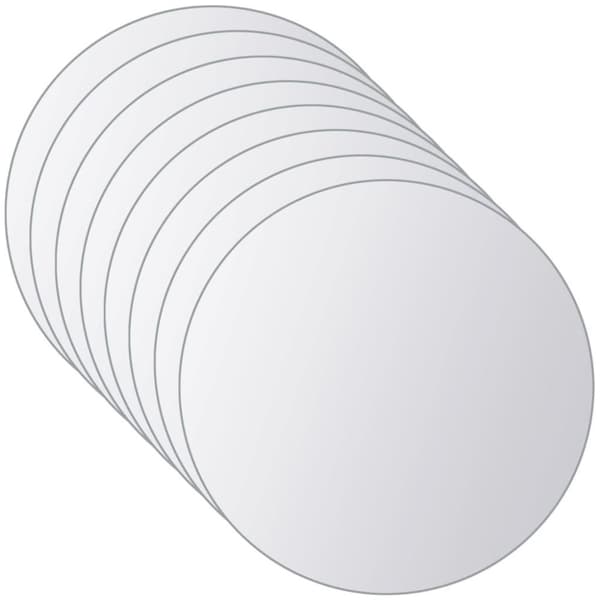 vidaXL Speilfliser 8 stk rund glass