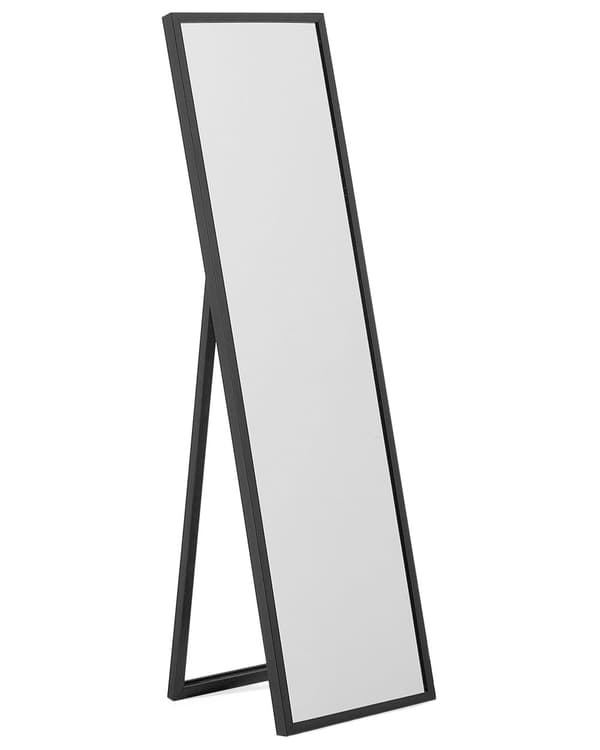 Stående Golvspegel Svart Rektangulär 40 x 140 cm