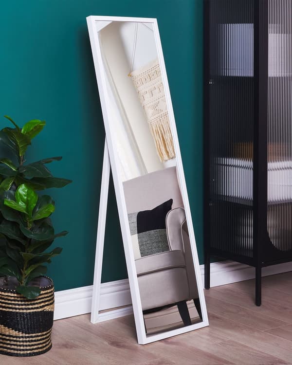 Stående Golvspegel Vit Rektangulär 40 x 140 cm